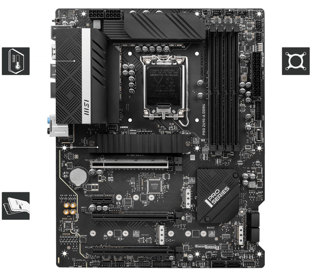 اللوحة الأم MSI PRO Z690-A ProSeries اللوحة الأم MSI PRO Z690-A ProSeries